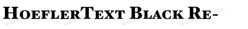 HoeflerText Black Re字体转换